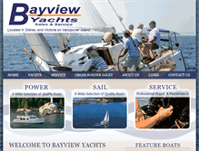 Tablet Screenshot of bayviewyachts.com